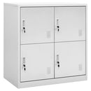 vidaXL 5 db világosszürke acél zárható szekrény 90 x 45 x 92,5 cm