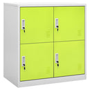 vidaXL 5 db világosszürke-zöld acél zárható szekrény 90 x 45 x 92,5 cm