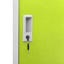 vidaXL 5 db világosszürke-zöld acél zárható szekrény 90 x 45 x 92,5 cm