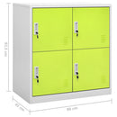 vidaXL 5 db világosszürke-zöld acél zárható szekrény 90 x 45 x 92,5 cm