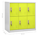 vidaXL 2 db világosszürke-zöld acél zárható szekrény 90 x 45 x 92,5 cm