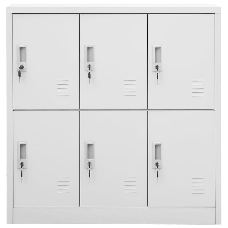 vidaXL 5 db világosszürke acél zárható szekrény 90 x 45 x 92,5 cm