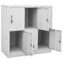 vidaXL 5 db világosszürke acél zárható szekrény 90 x 45 x 92,5 cm