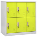 vidaXL 5 db világosszürke-zöld acél zárható szekrény 90 x 45 x 92,5 cm