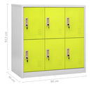 vidaXL 5 db világosszürke-zöld acél zárható szekrény 90 x 45 x 92,5 cm