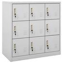vidaXL 5 db világosszürke acél zárható szekrény 90 x 45 x 92,5 cm