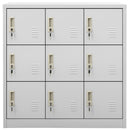 vidaXL 5 db világosszürke acél zárható szekrény 90 x 45 x 92,5 cm