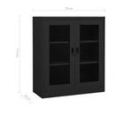 vidaXL antracitszürke acél irodai szekrény ültetőládával 90x40x128 cm