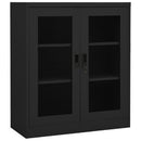 vidaXL antracitszürke acél irodai szekrény ültetőládával 90x40x128 cm