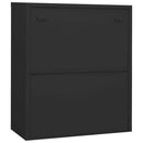 vidaXL antracitszürke acél irodai szekrény ültetőládával 90x40x128 cm