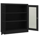 vidaXL antracitszürke acél irodai szekrény ültetőládával 90x40x128 cm