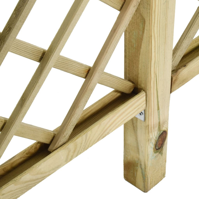 vidaXL impregnált fenyőfa kerti kerítés pergolatetővel 300x50x200cm