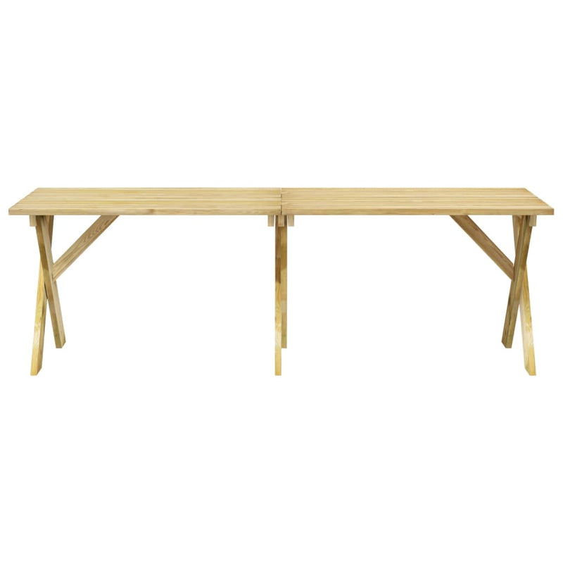 vidaXL impregnált fenyőfa kerti asztal 220 x 73 x 70 cm
