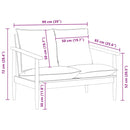 vidaXL fekete 2 személyes valódi bőr és tömör akácfa kanapé