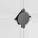 vidaXL átlátszó PP tárolókocka-rendszerező 9 kockával és ajtókkal