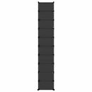 vidaXL fekete polipropilén cipőtartó 44 x 32 x 174 cm