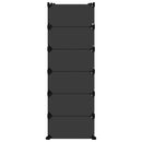 vidaXL fekete polipropilén cipőtartó 94,5x36,5x106 cm