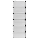 vidaXL átlátszó polipropilén cipőtartó 94,5x36,5x106 cm