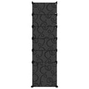 vidaXL fekete polipropilén cipőtartó 94 x 37 x 125 cm