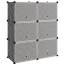 vidaXL fekete polipropilén cipőtartó 84,5 x 31 x 93,5 cm