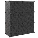 vidaXL fekete polipropilén cipőtartó 84,5 x 31 x 93,5 cm