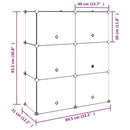 vidaXL fekete polipropilén cipőtartó 84,5 x 31 x 93,5 cm