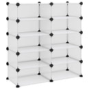 vidaXL átlátszó polipropilén cipőtartó 84x32x88,5 cm