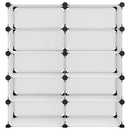 vidaXL átlátszó polipropilén cipőtartó 84x32x88,5 cm