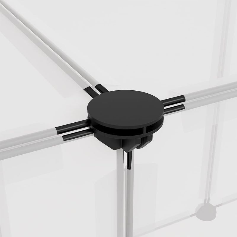 vidaXL átlátszó polipropilén és acél kisállatketrec 143 x 107 x 93 cm