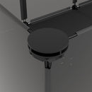 vidaXL fekete polipropilén és acél kisállatketrec 144 x 74 x 46,5 cm