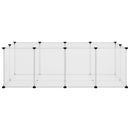 vidaXL átlátszó polipropilén és acél kisállatketrec 144 x 74 x 46,5 cm