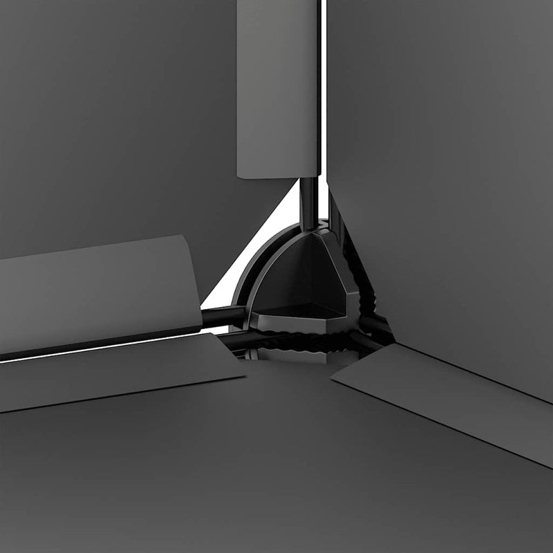 vidaXL fekete polipropilén és acél kisállatketrec 142 x 74 x 93 cm