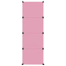 vidaXL rózsaszín polipropilén tárolókocka gyerekeknek 12 kockával