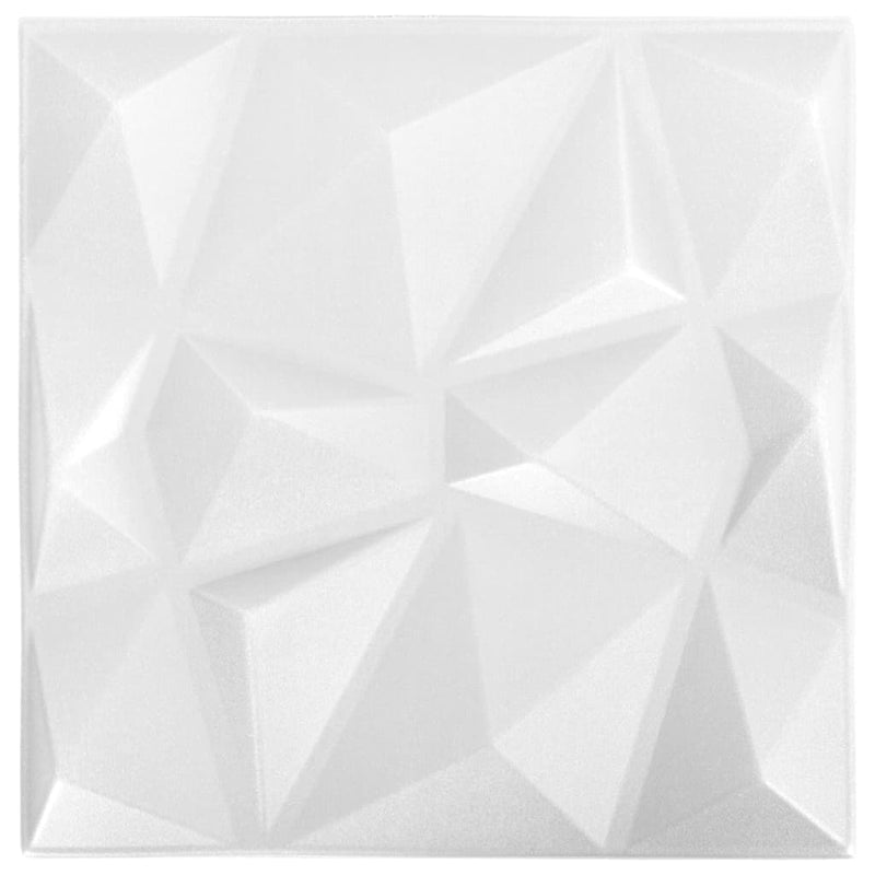 vidaXL 48 darab gyémánt fehér 3D fali panel 50 x 50 cm 12 m²