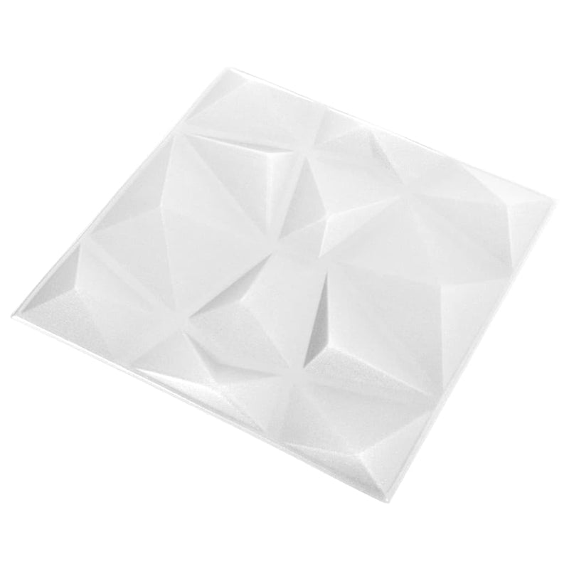 vidaXL 48 darab gyémánt fehér 3D fali panel 50 x 50 cm 12 m²