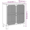 vidaXL 2 db rusztikus barna fém és MDF tárolószekrény 72 x 36 x 82 cm