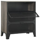 vidaXL 2 db szürke fém és MDF tárolószekrény 72 x 36 x 82 cm