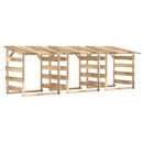 vidaXL 3 db impregnált fenyőfa pergola tetővel 100 x 90 x 100 cm