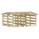 vidaXL 4 db impregnált fenyőfa pergola tetővel 100 x 90 x 100 cm