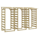 vidaXL 3 db impregnált fenyőfa pergola tetővel 100 x 90 x 200 cm