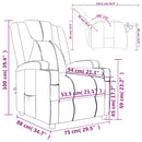 vidaXL fekete műbőr dönthető fotel