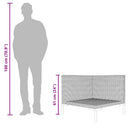 vidaXL félkör alakú polirattan kerti kanapé párnákkal