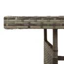 vidaXL szürke polyrattan és tömör akácfa kerti asztal 160 x 70 x 72 cm
