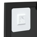 vidaXL fekete fém fali tükör 40 x 40 cm