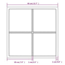 vidaXL fekete fém fali tükör 40 x 40 cm