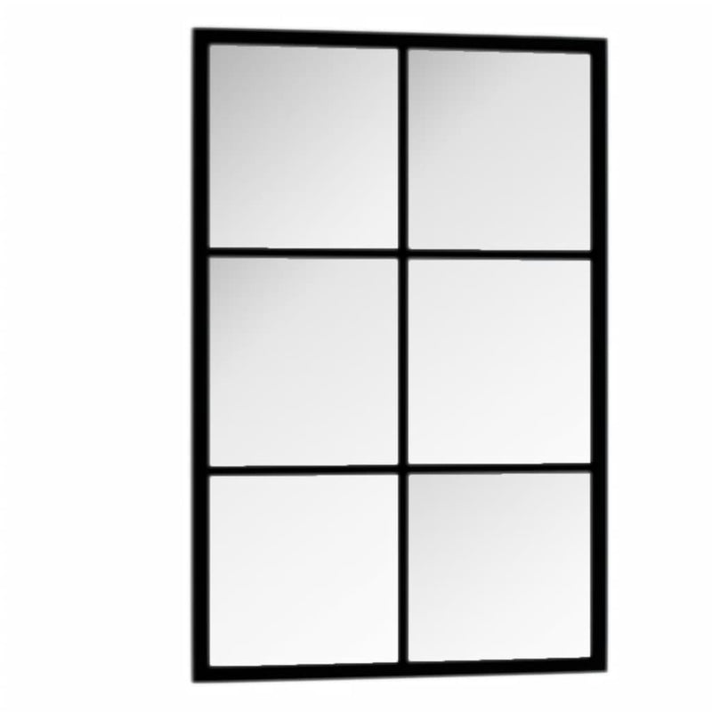 vidaXL fekete fém fali tükör 60 x 40 cm