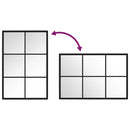 vidaXL fekete fém fali tükör 60 x 40 cm