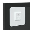 vidaXL fekete fém fali tükör 60 x 40 cm