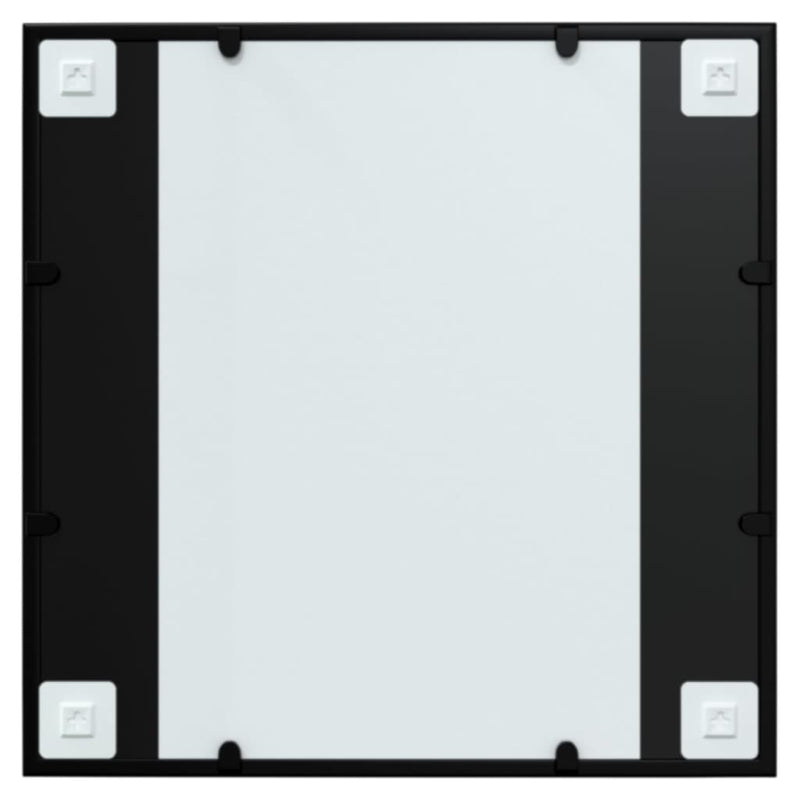vidaXL fekete fém fali tükör 60 x 60 cm