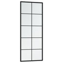 vidaXL fekete fém fali tükör 100 x 40 cm